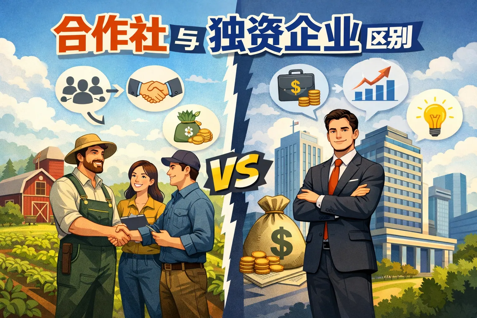 合作社与独资企业区别