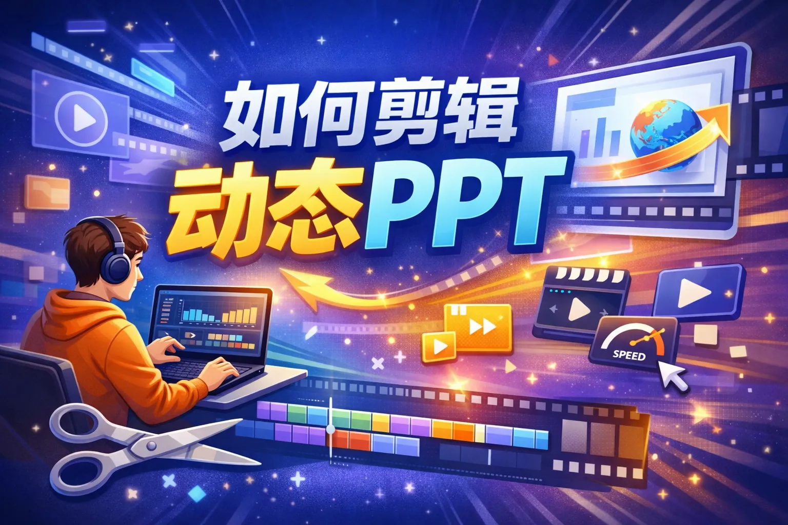 如何剪辑动态ppt