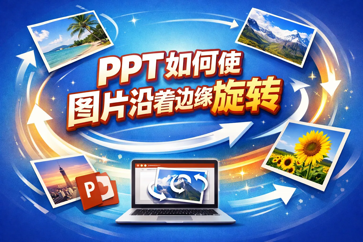 ppt如何使图片沿着边缘旋转