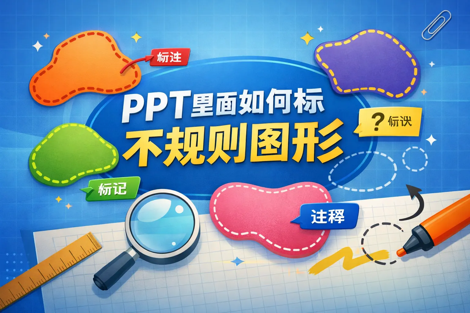 ppt里面如何标不规则图形