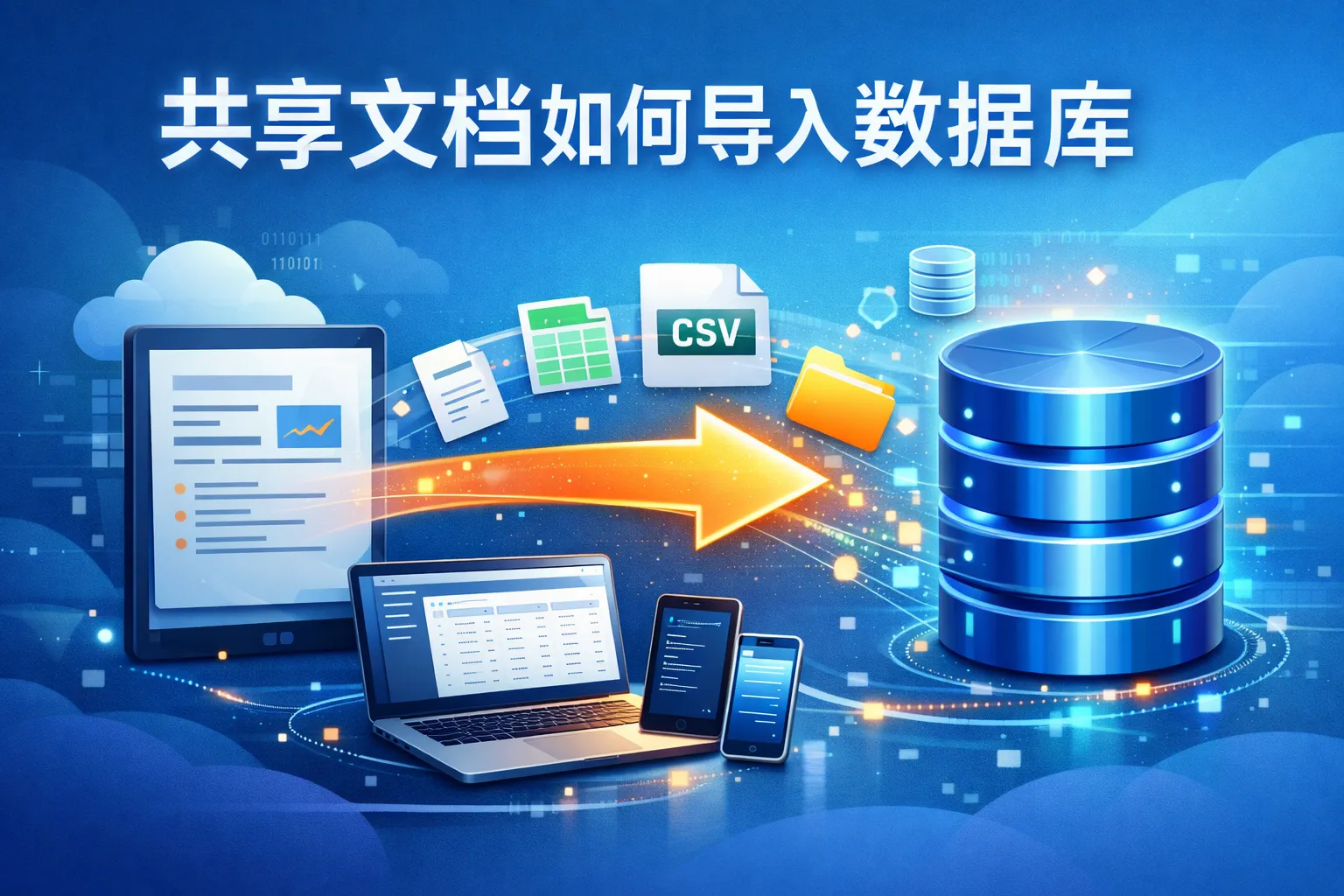 共享文档如何导入数据库