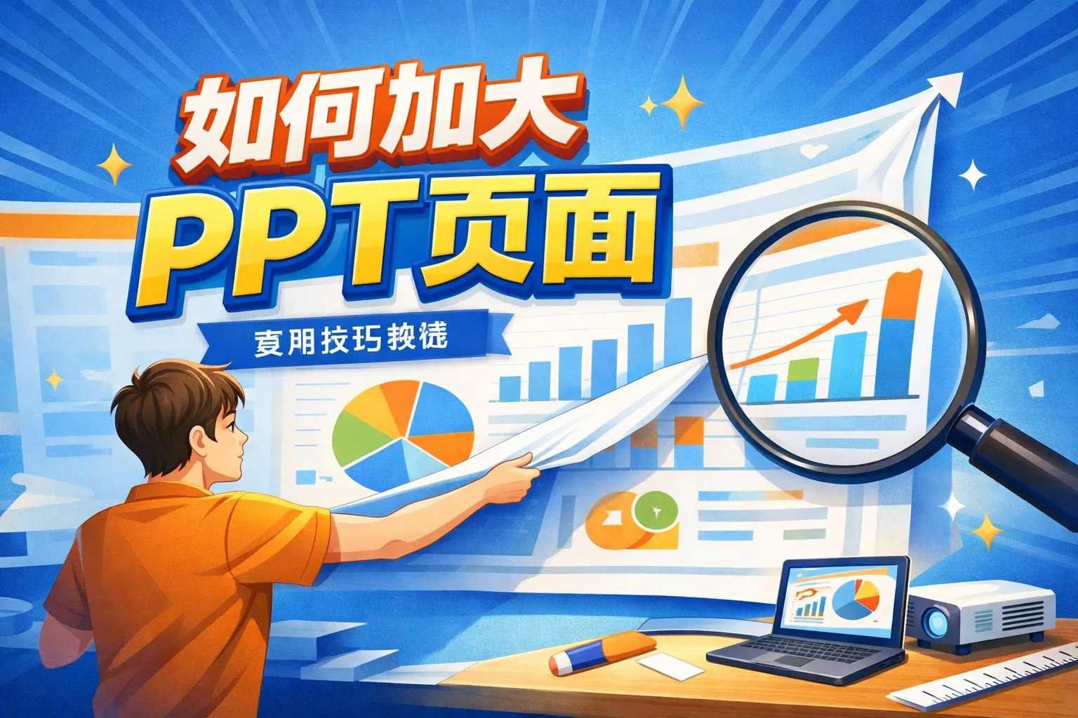 如何加大ppt页面