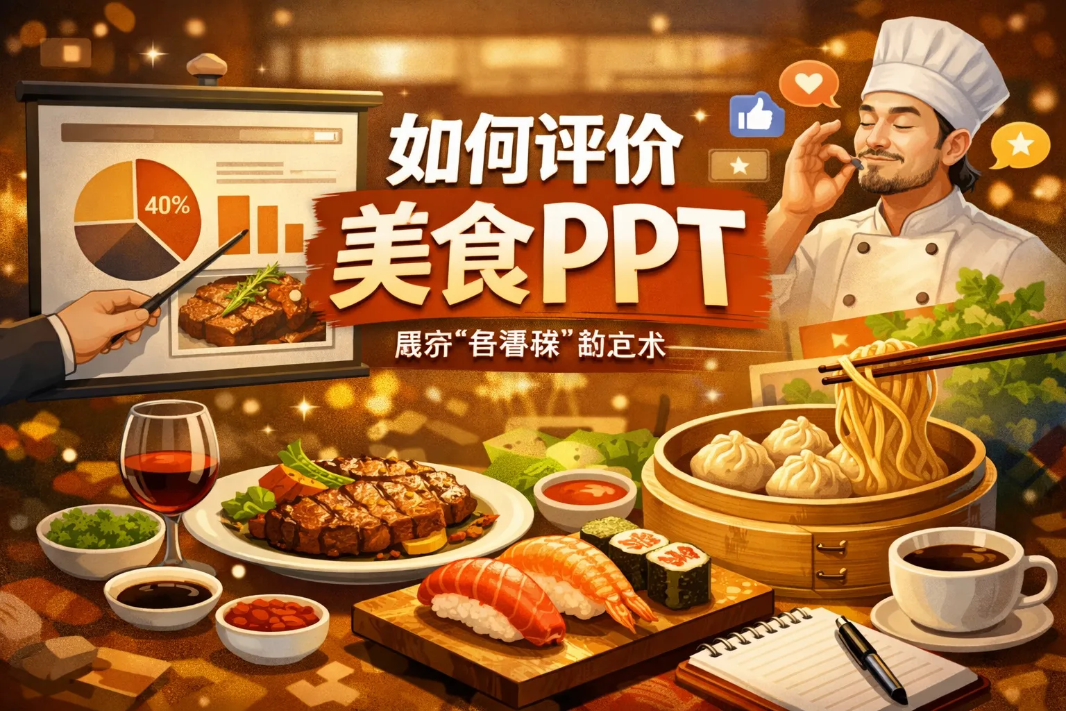 如何评价美食PPT