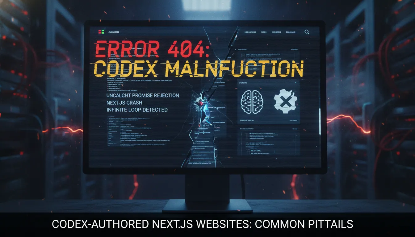 用Codex写一个Next.js网站最容易出现什么错误