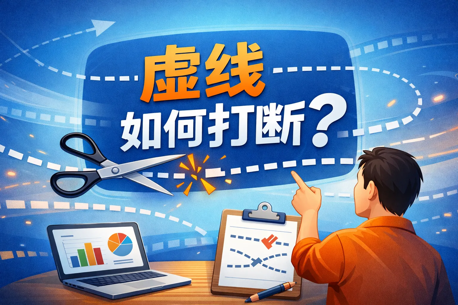 ppt虚线如何打断