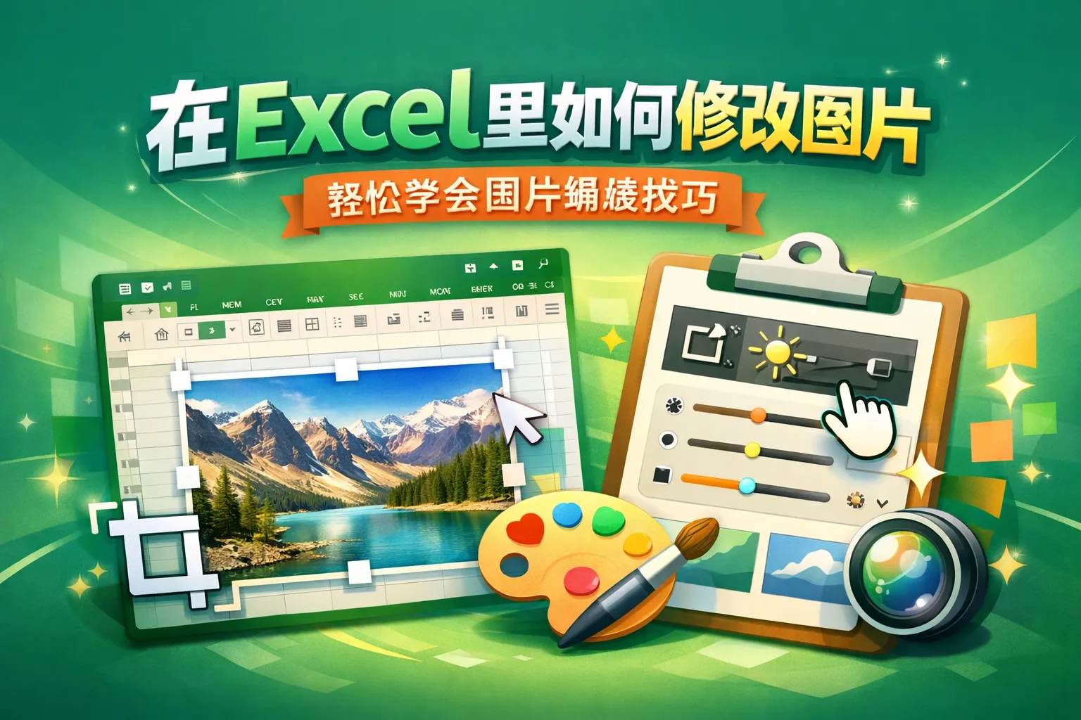 在excel能上如何修改图片