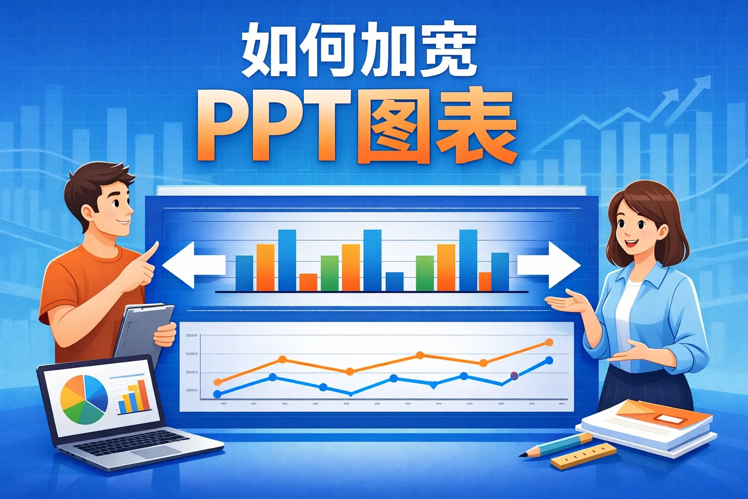 如何加宽ppt图表