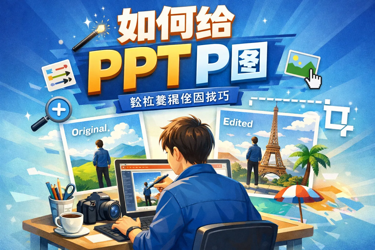 如何给ppt p图