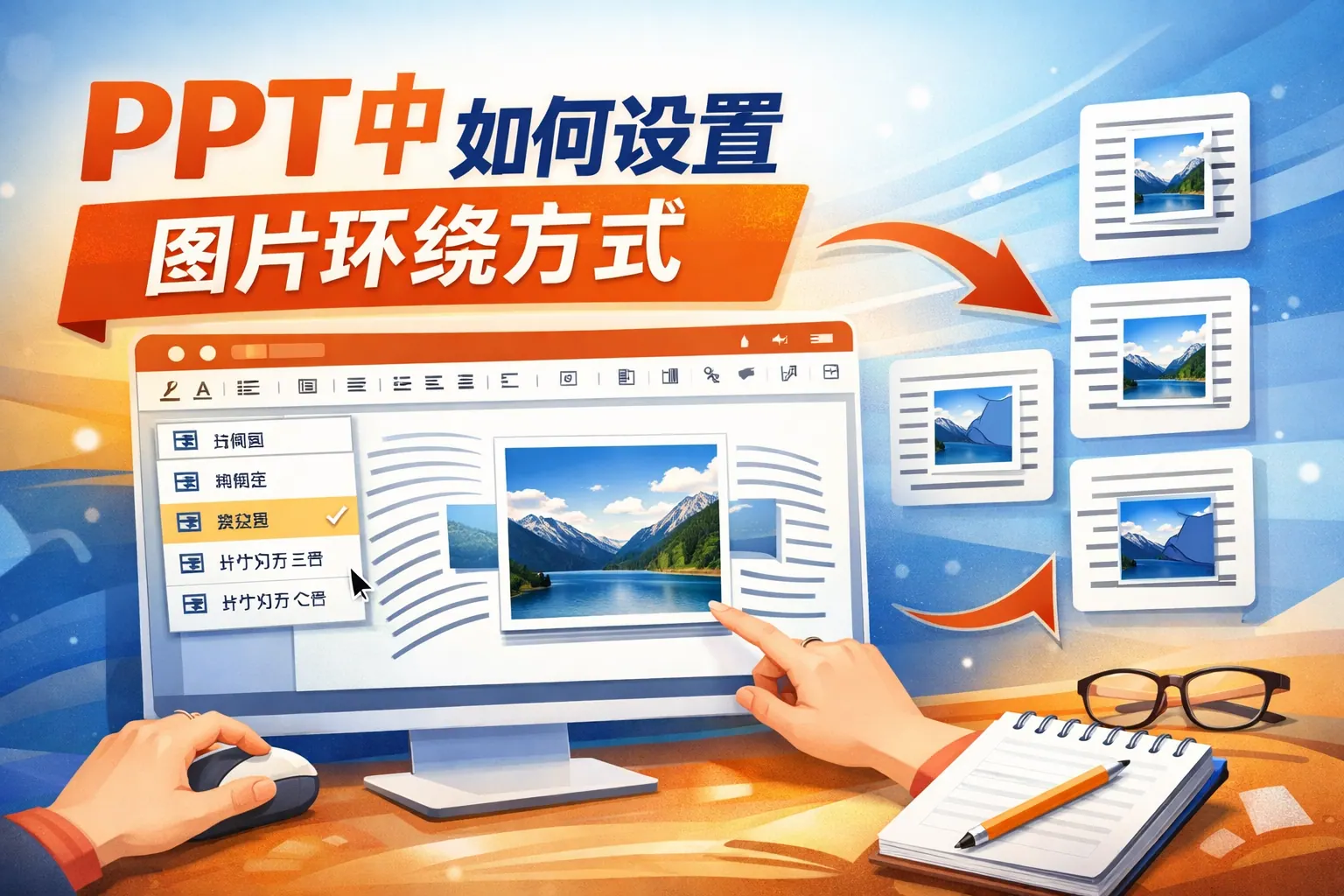 ppt里面如何设置图片环绕方式