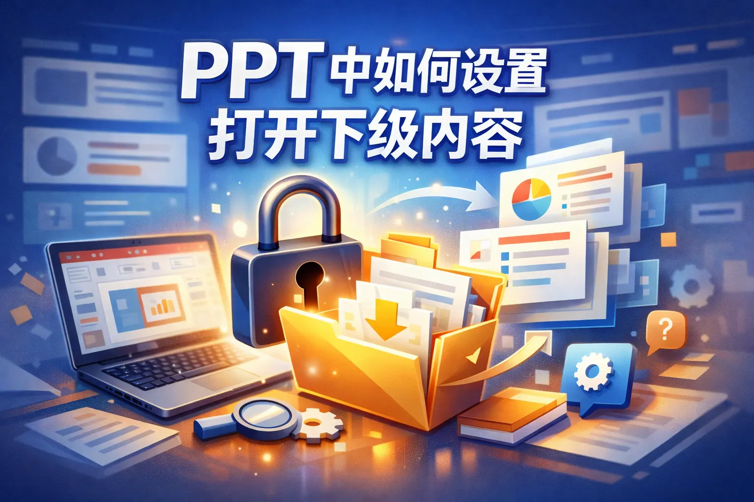 ppt中如何设置打开下级内容