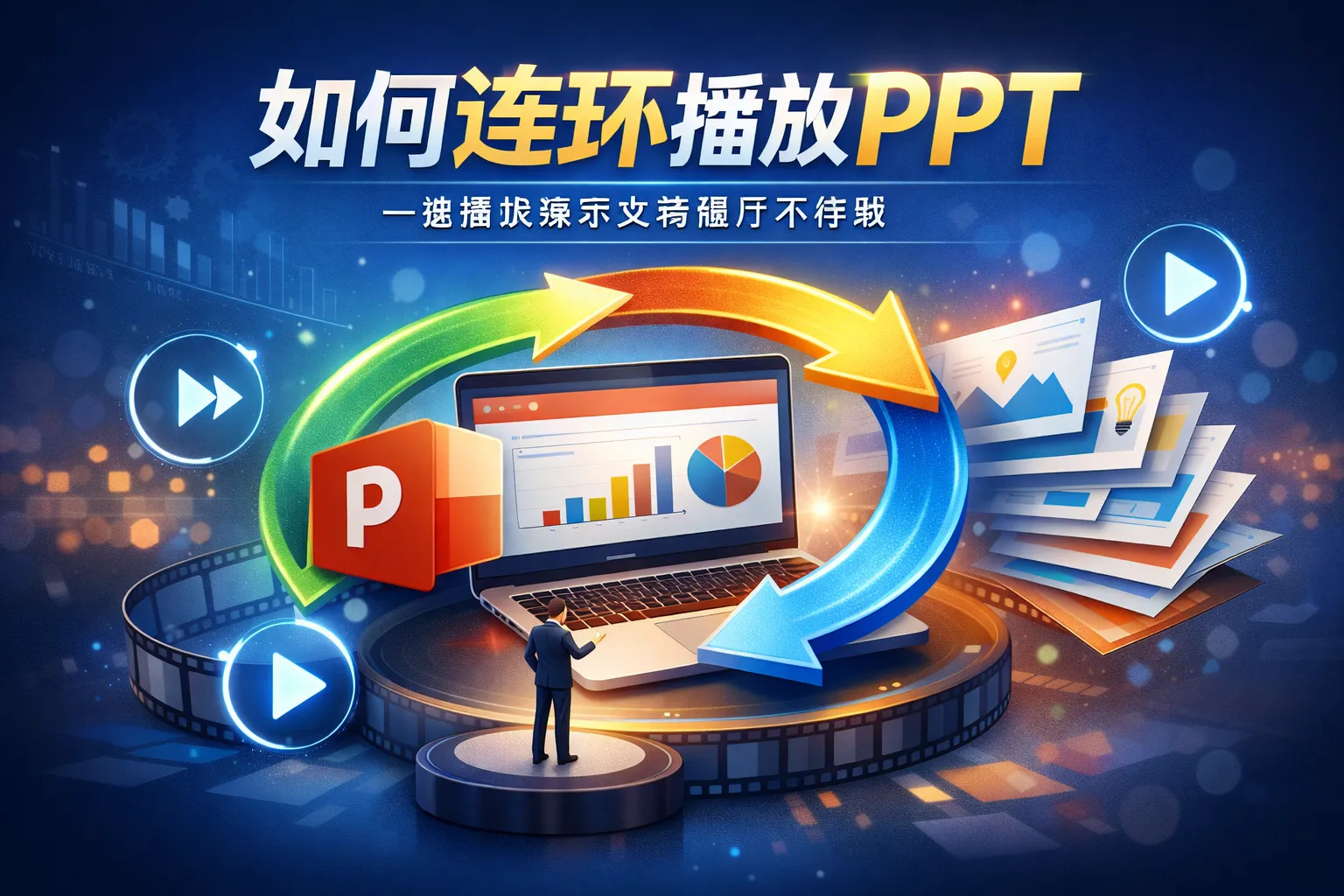 如何连环播放ppt