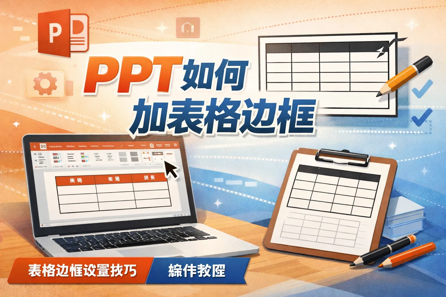 ppt如何加表格边框