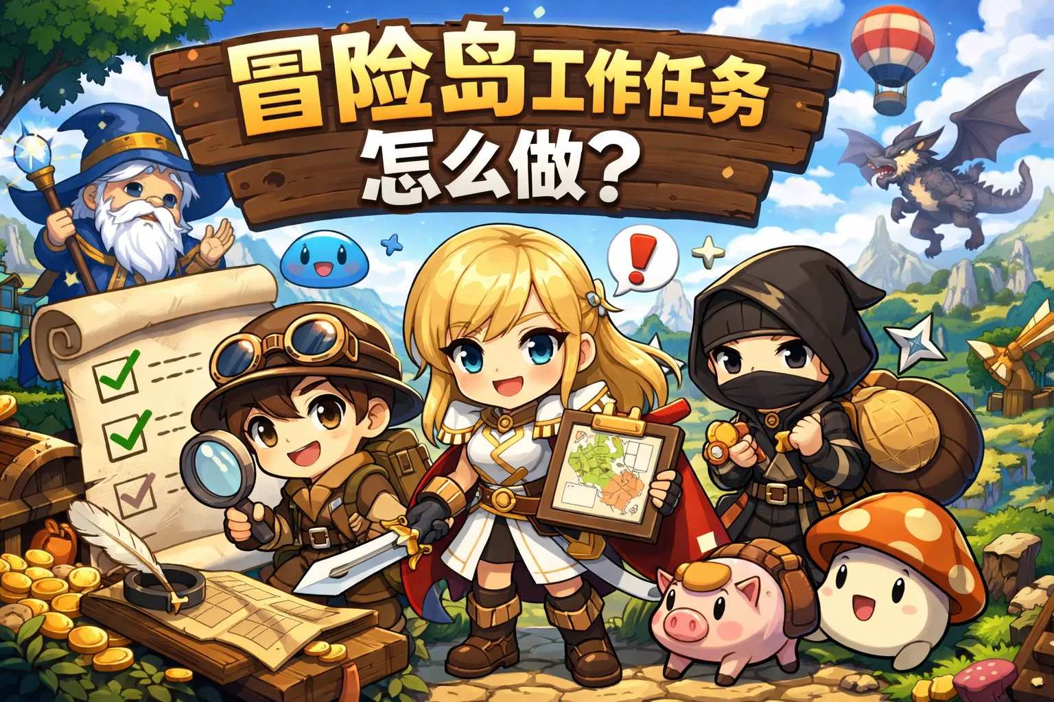 冒险岛工作任务怎么做的