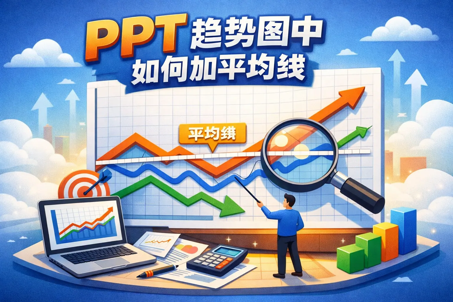 ppt趋势图中如何加平均线