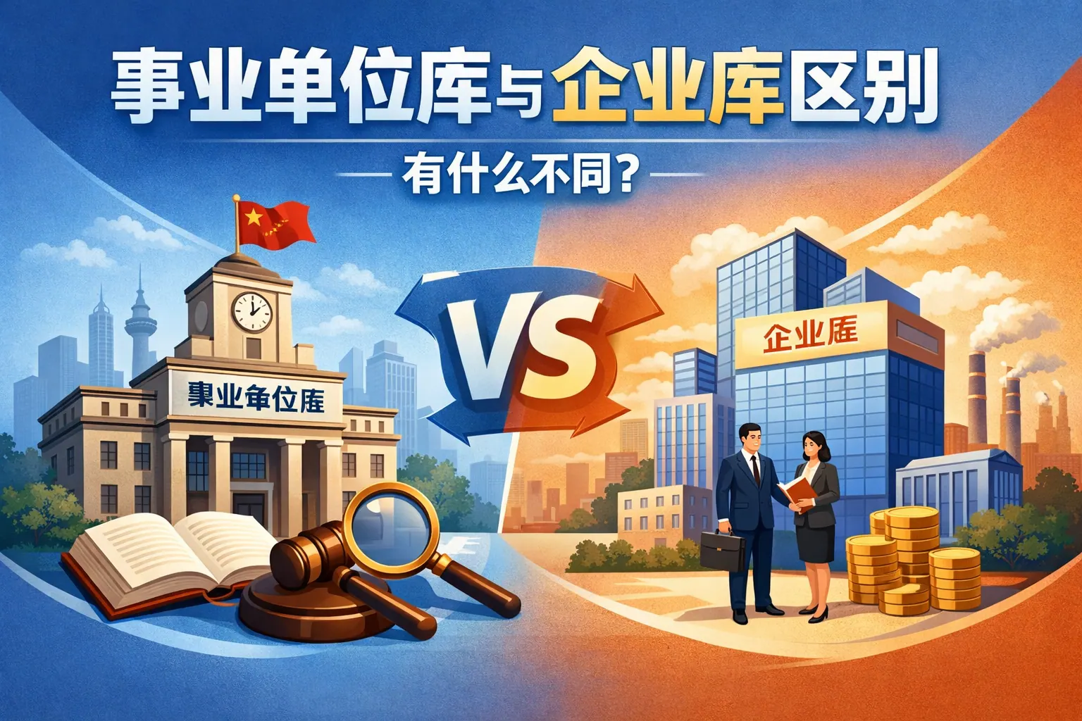 事业单位库与企业库区别