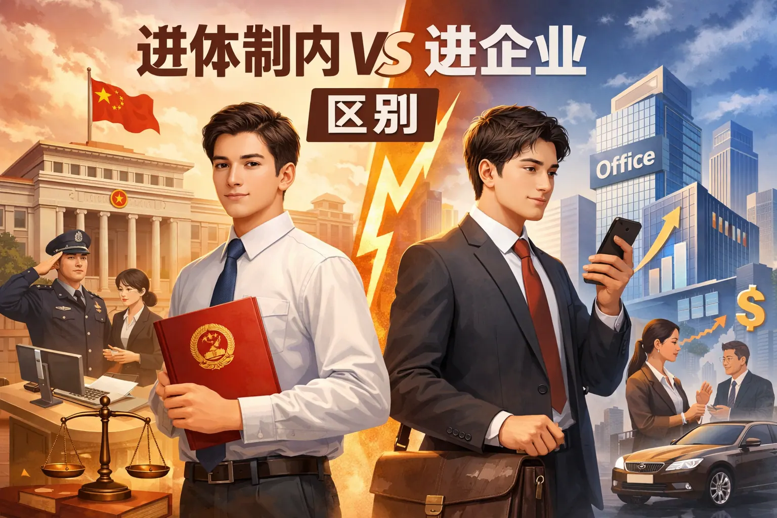 进体制内与进企业区别