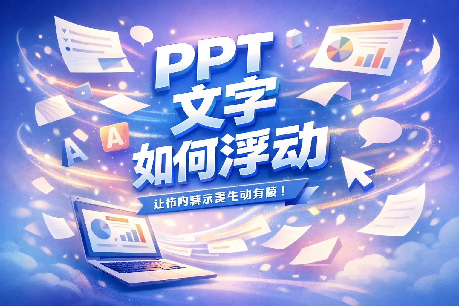 ppt文字如何浮动