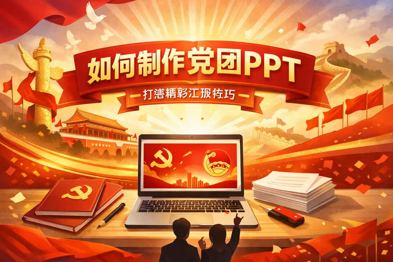 如何制作党团ppt