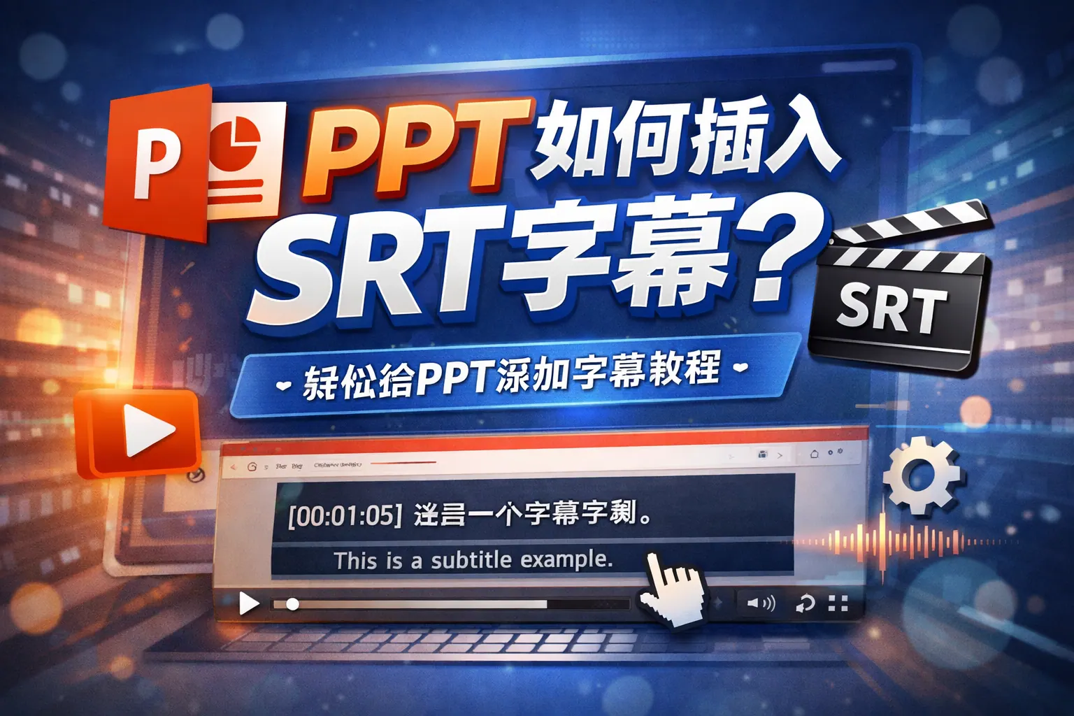 ppt如何插入srt