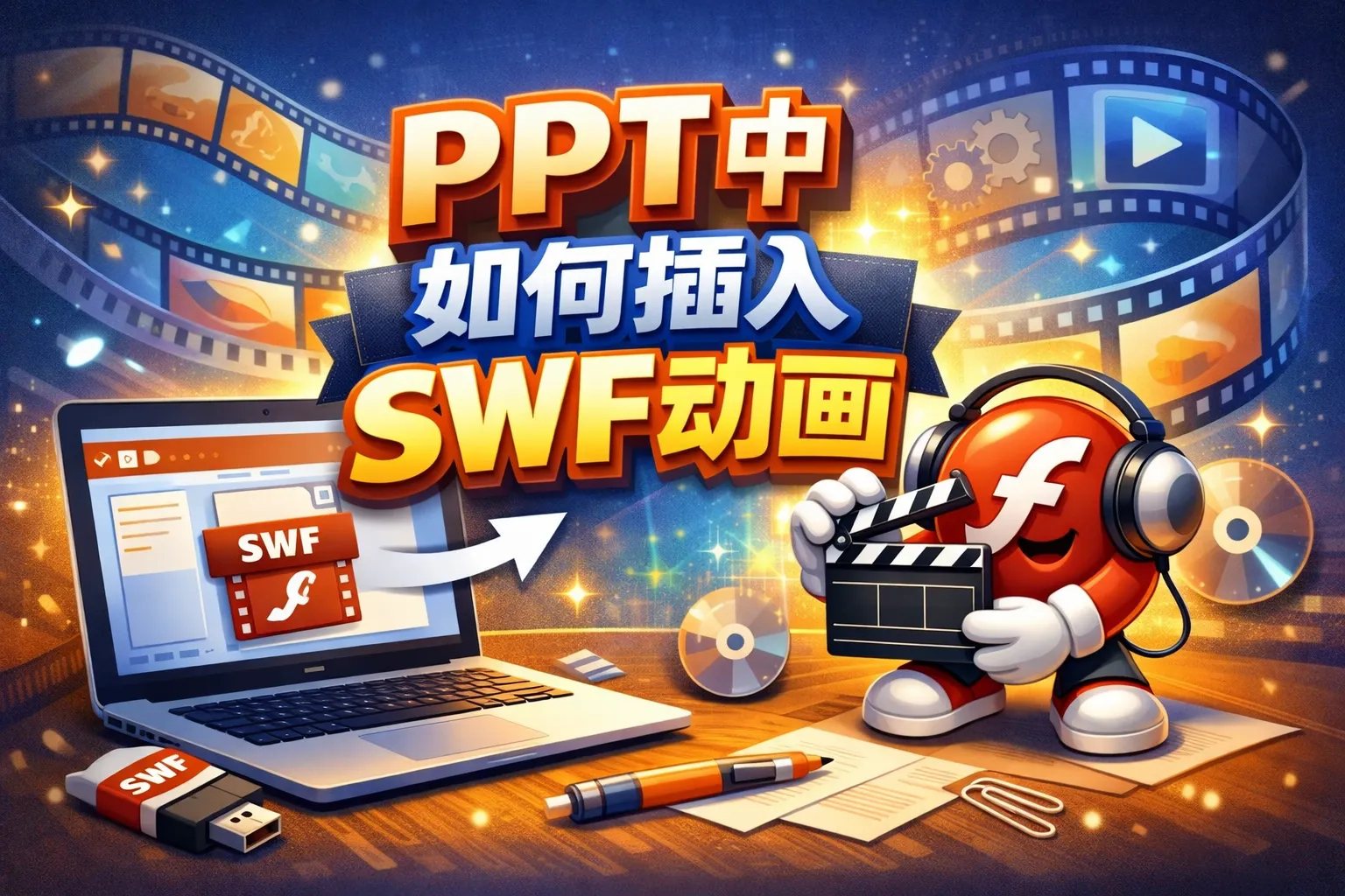 ppt中如何插入swf动画