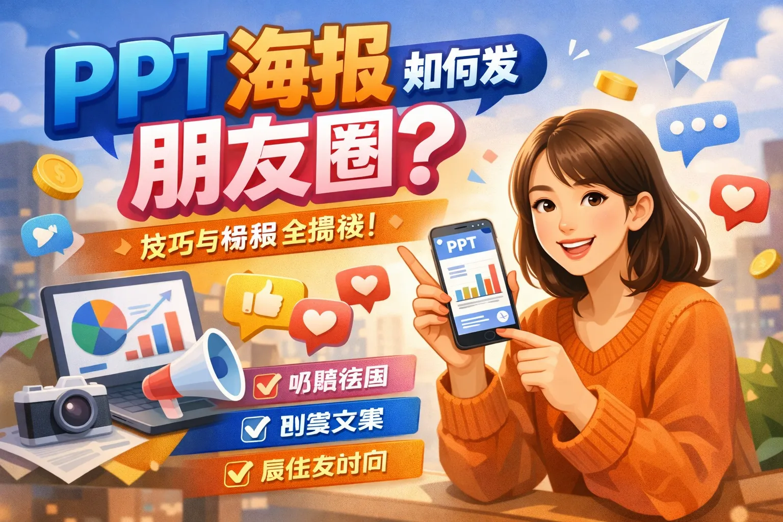 ppt海报如何发朋友圈