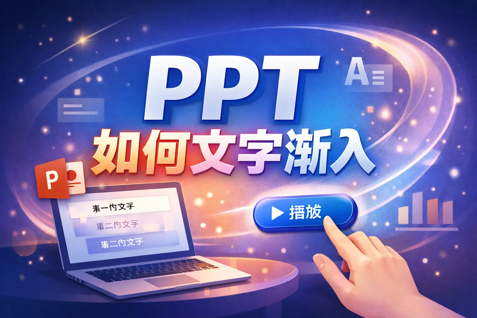 ppt如何文字渐入