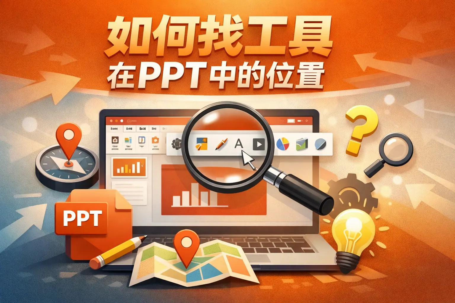 如何找工具在ppt中的位置