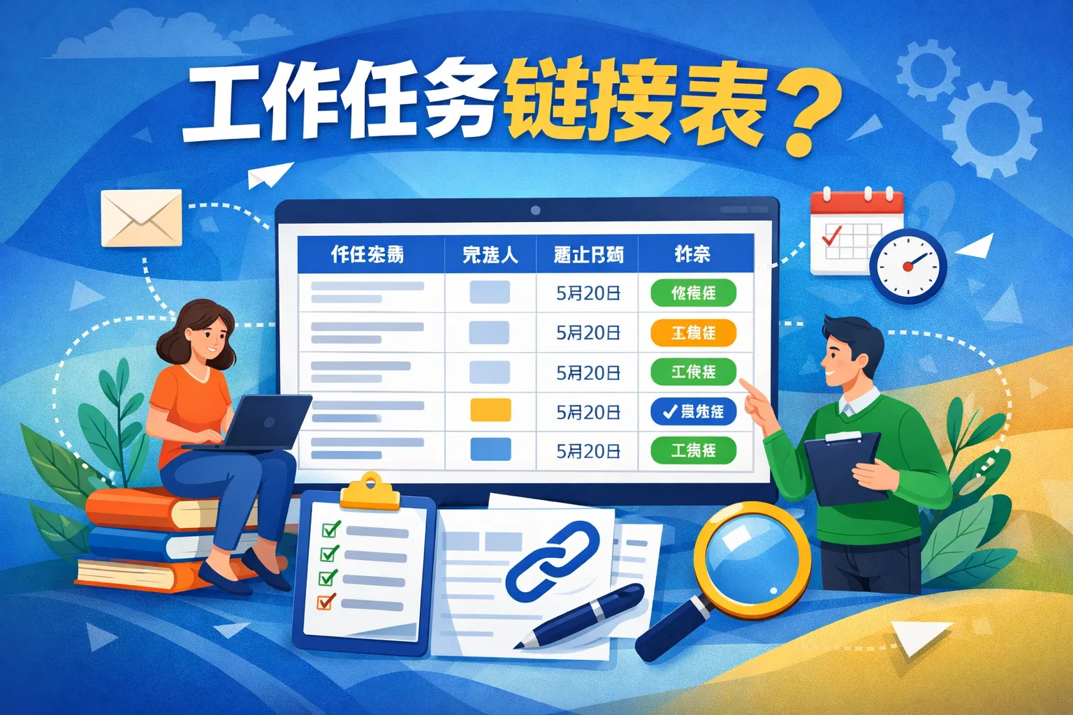 工作任务链接表怎么做的