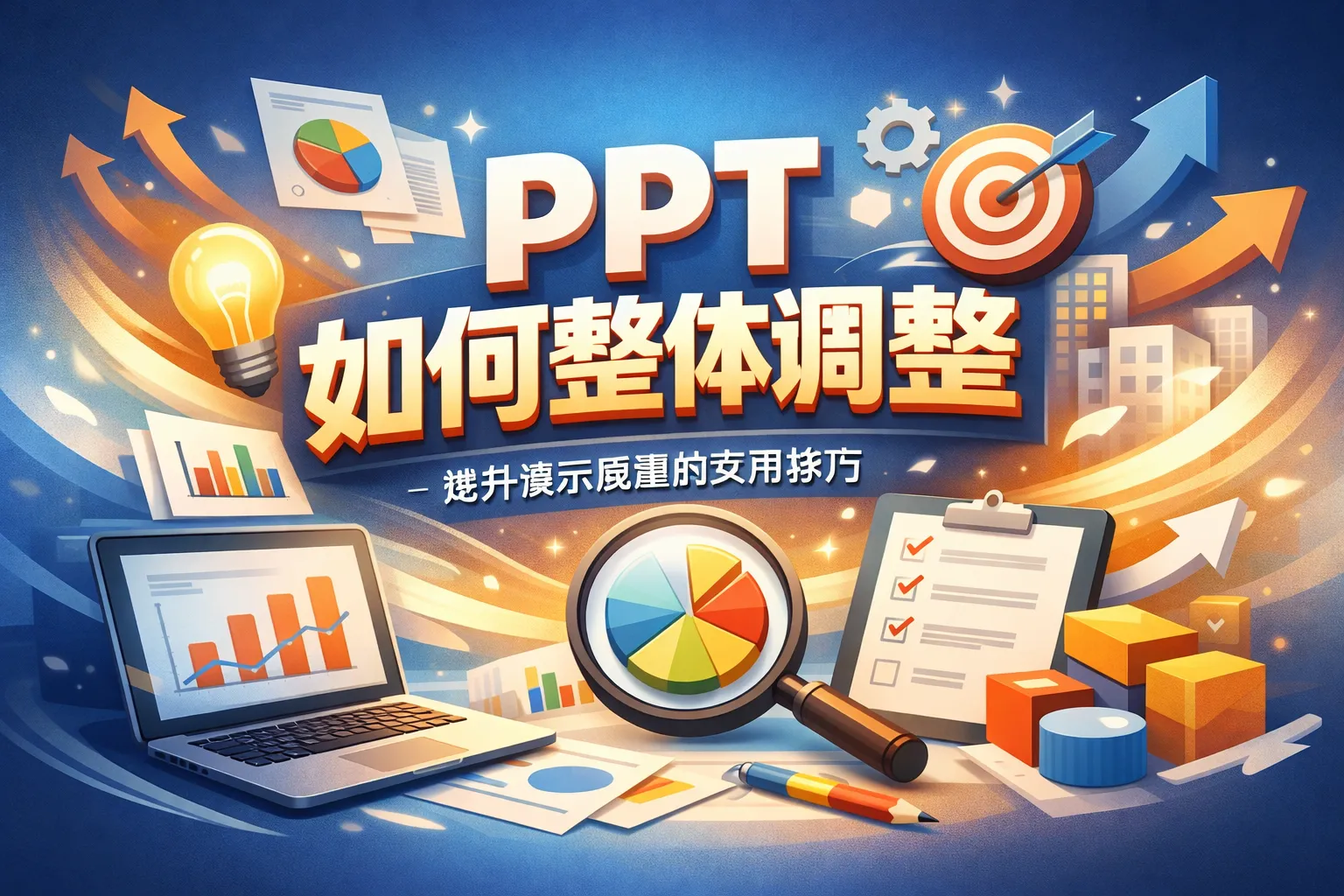 ppt如何整体调整