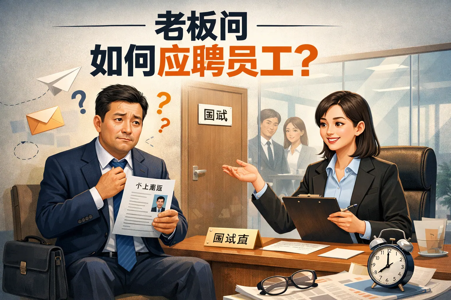 老板问如何应聘员工