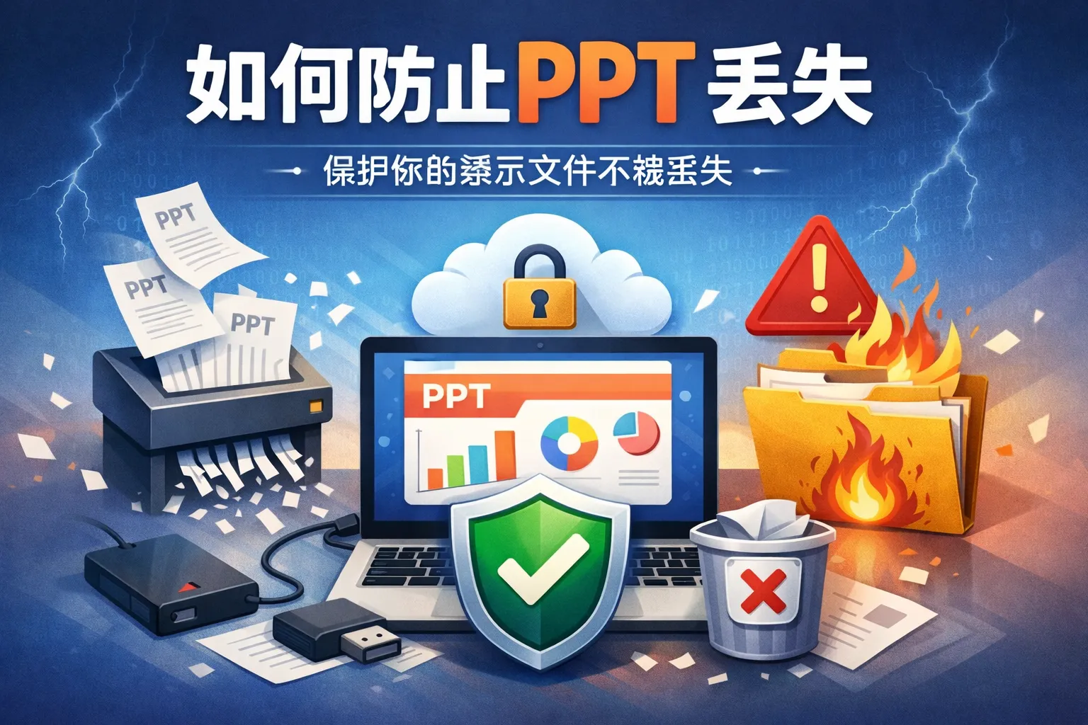 如何防止ppt丢失