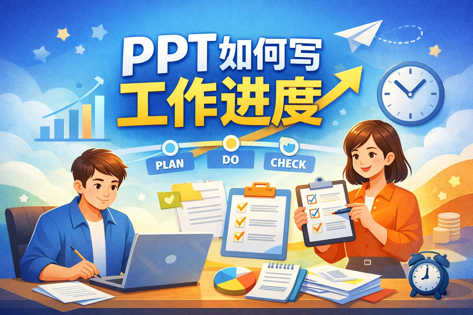 PPT如何写工作进度