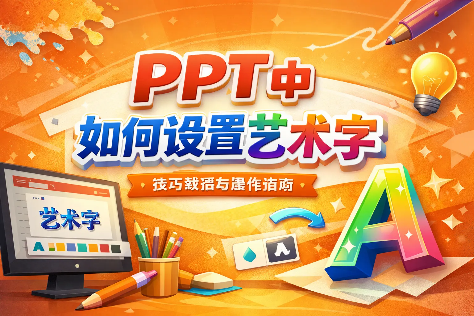 ppt中如何设置艺术字