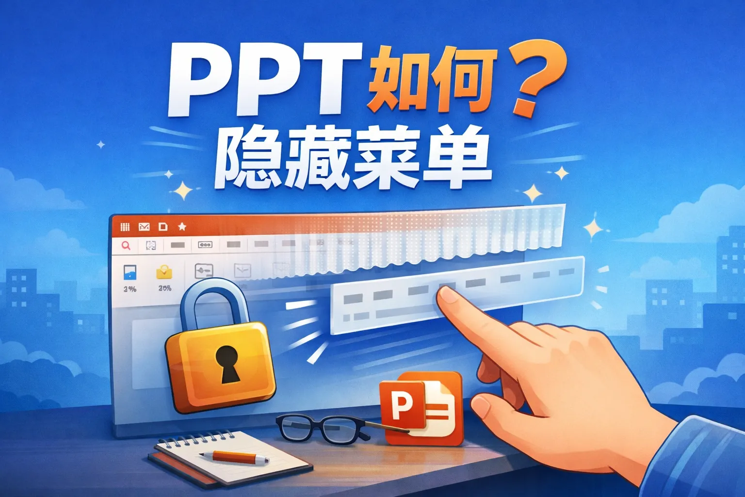 ppt如何隐藏菜单