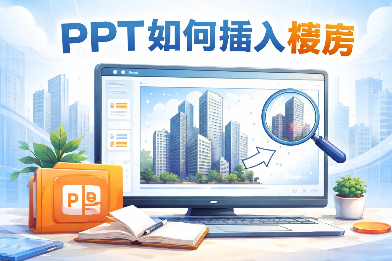 ppt如何插入楼房