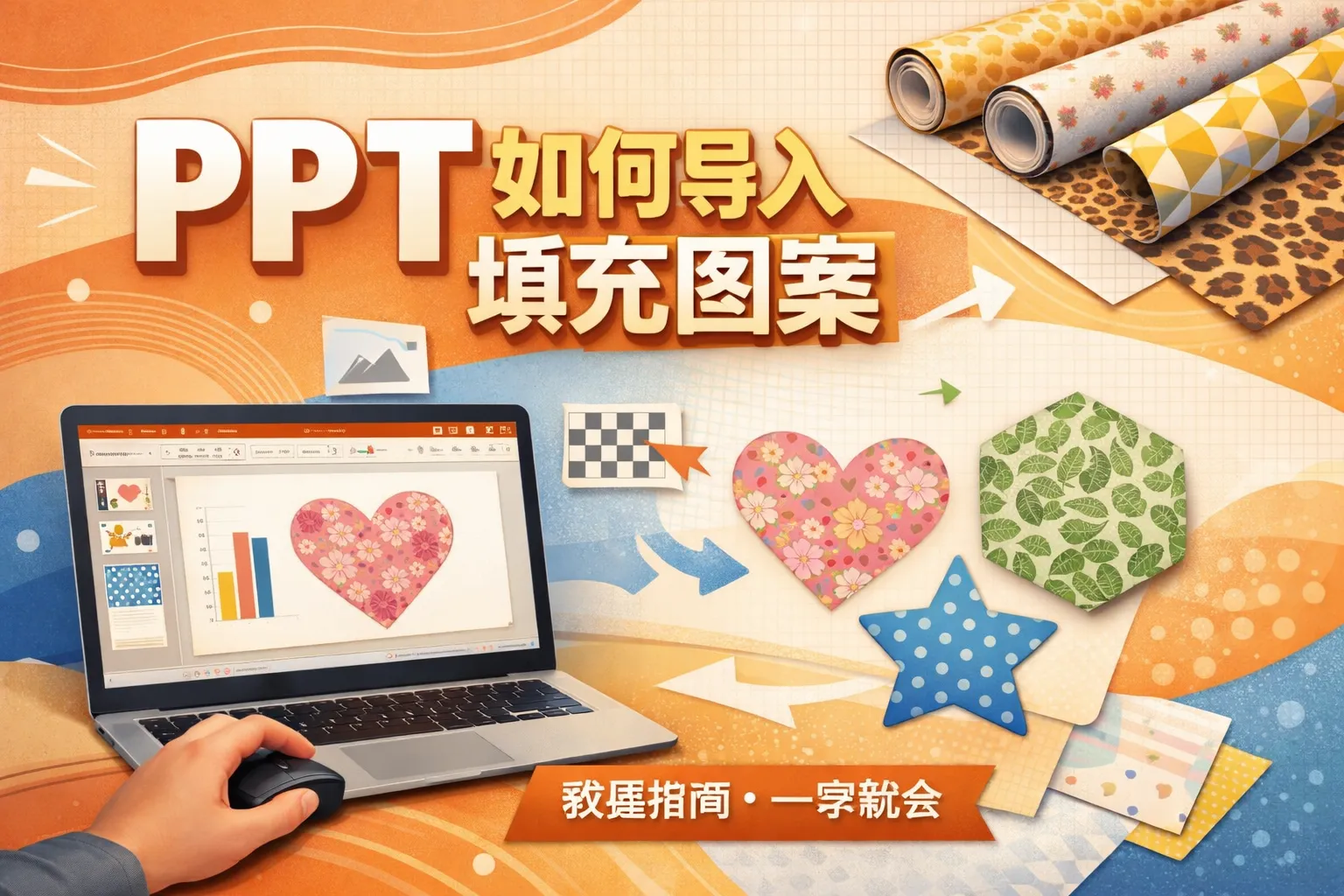 ppt如何导入填充图案