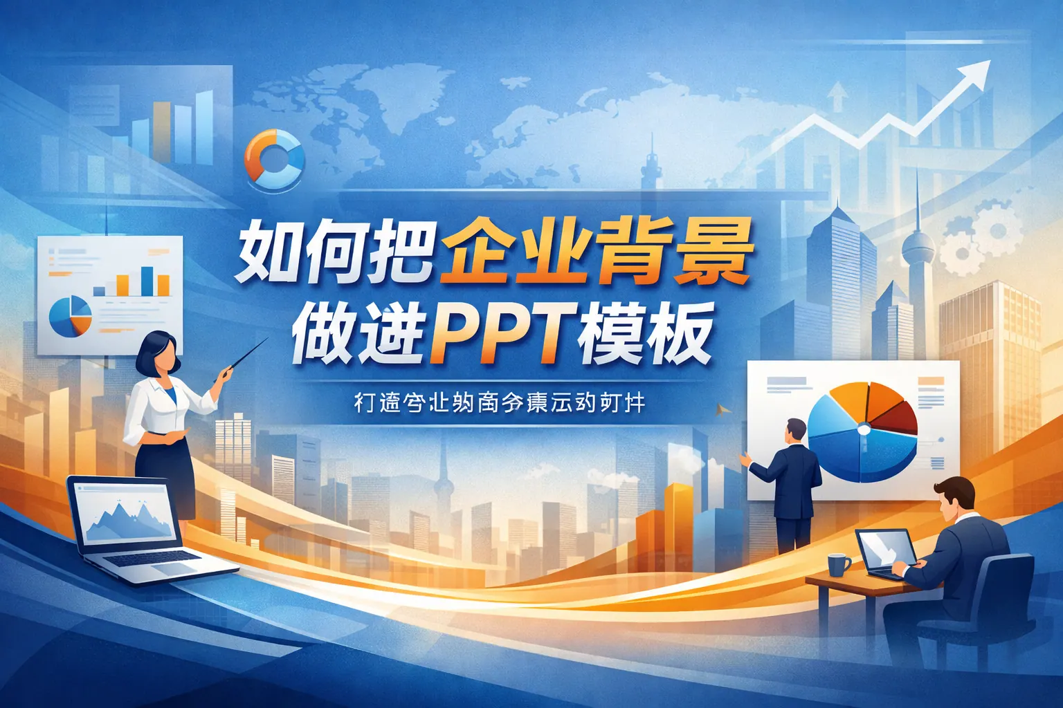 如何把企业背景做进ppt模板