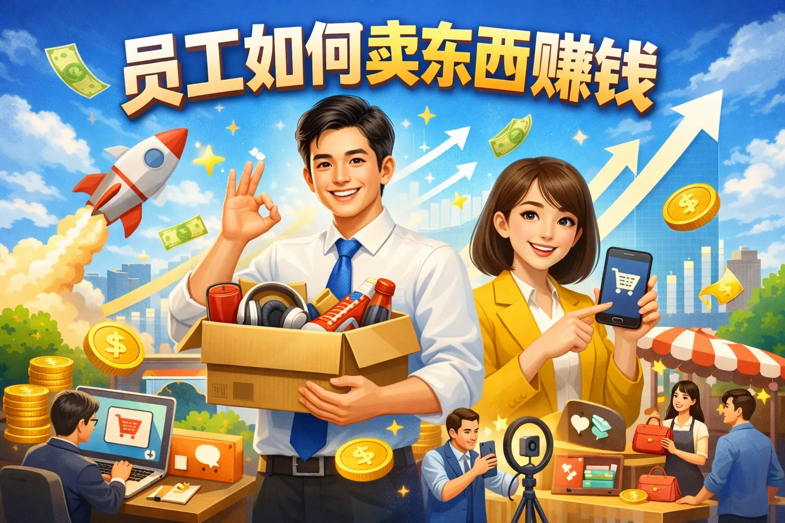 员工如何卖东西赚钱