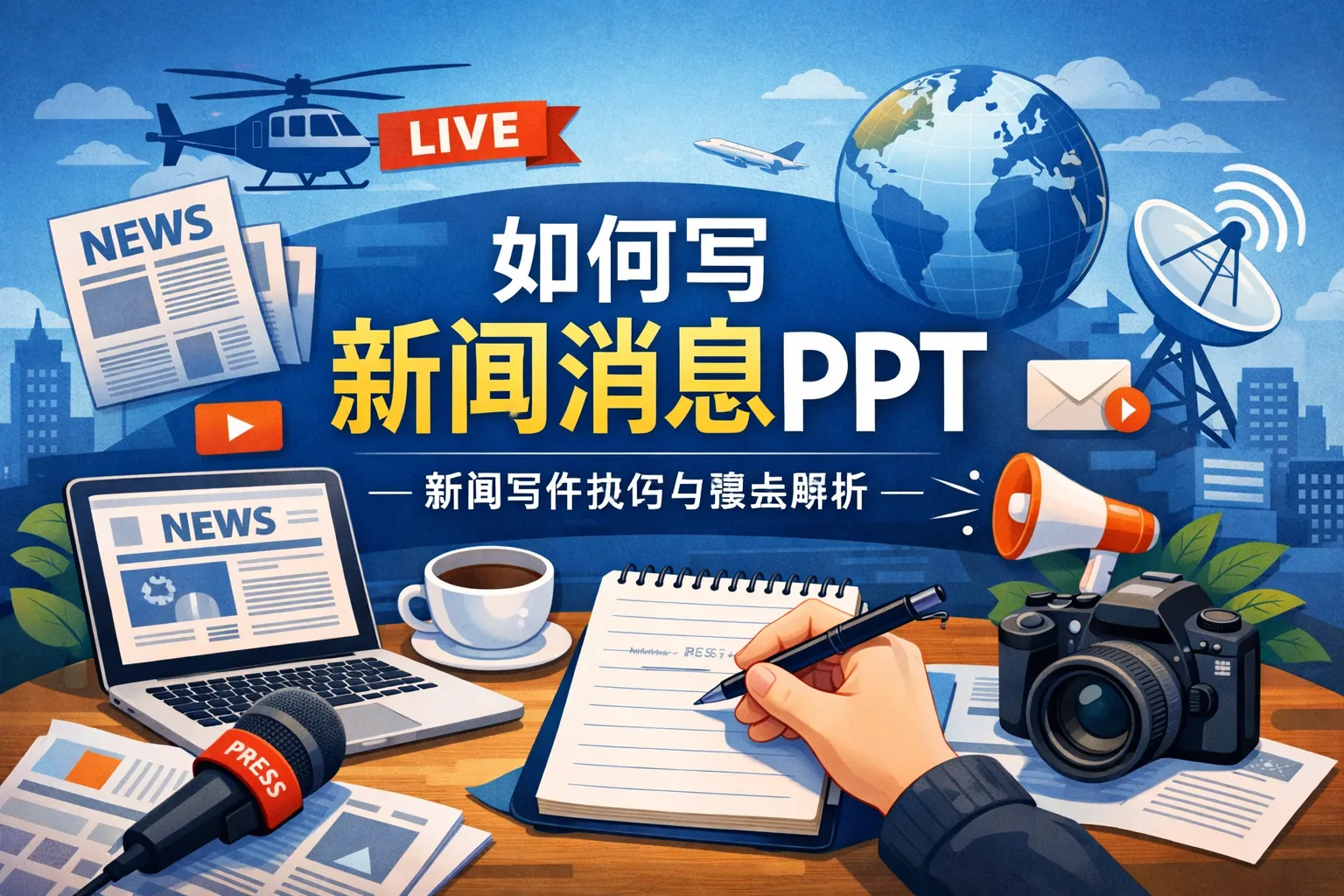 如何写新闻消息ppt