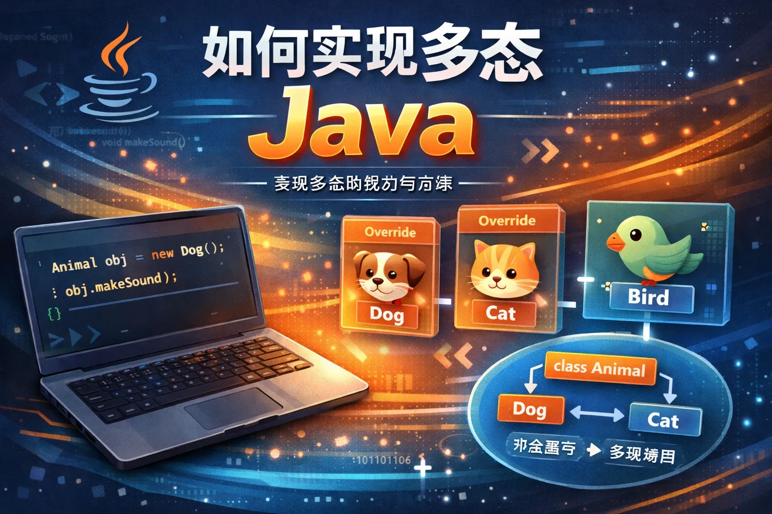 如何实现多态 java