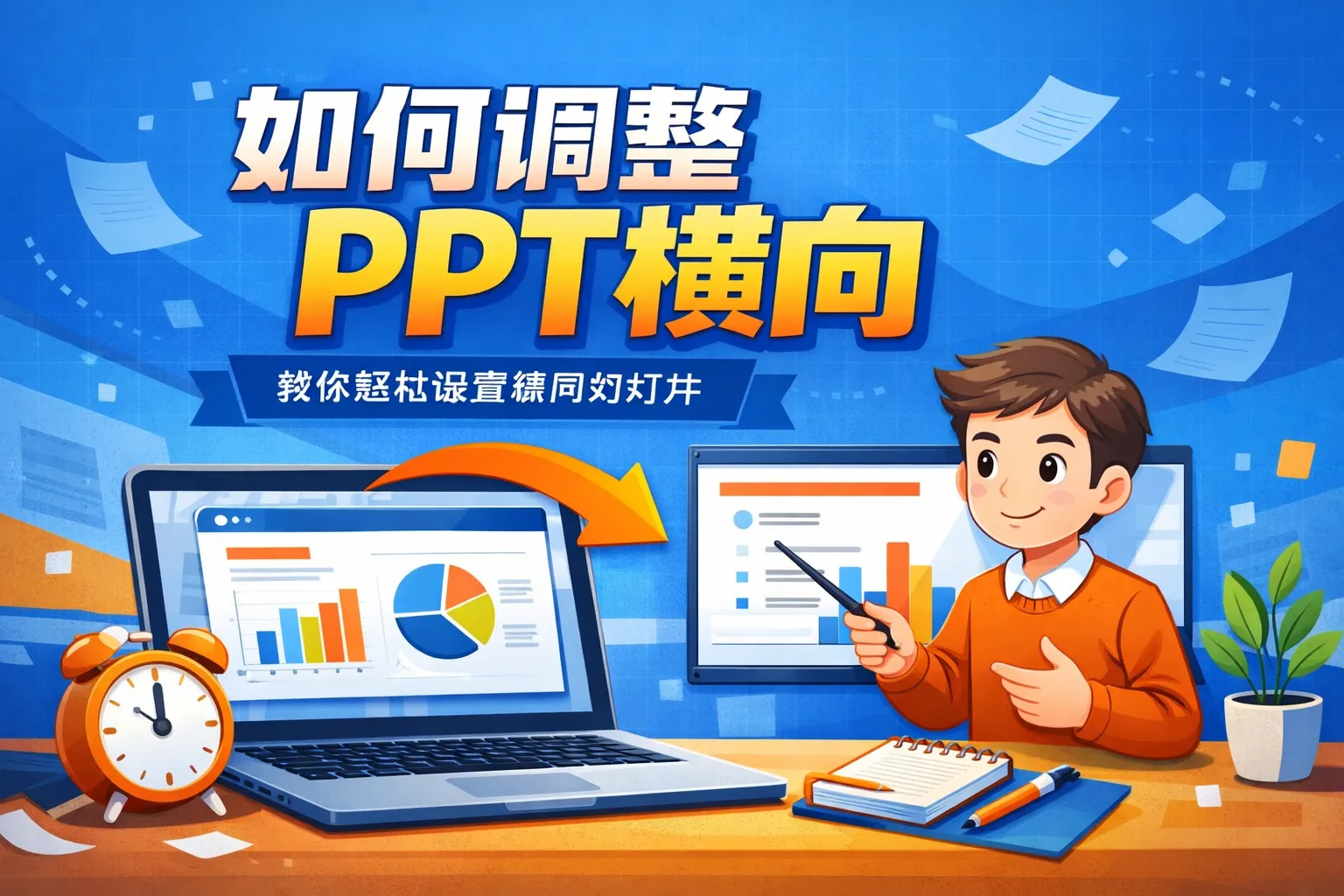 如何调整ppt横向