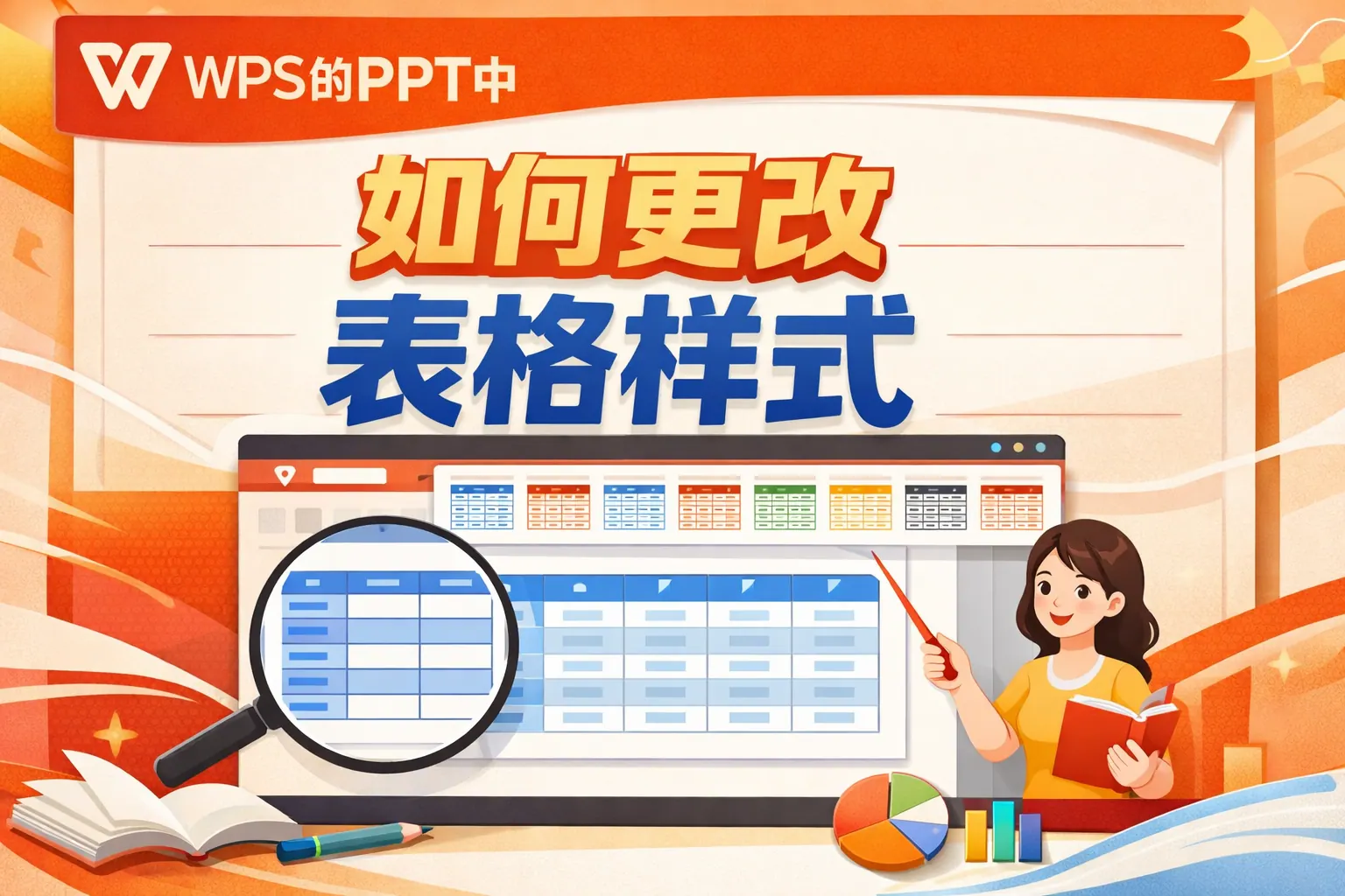 wps的ppt中如何更改表格样式