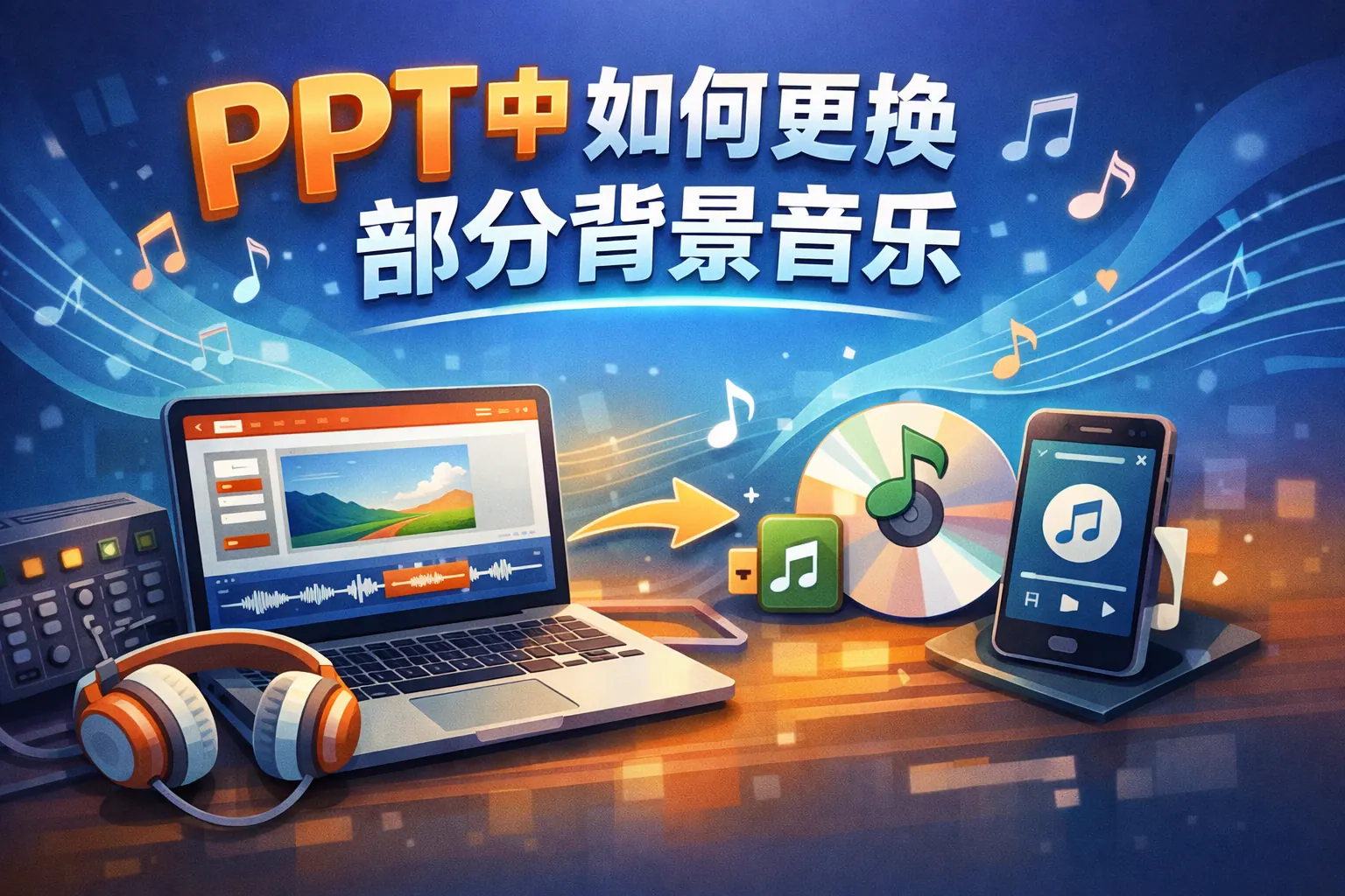 ppt中如何改变部分背景音乐