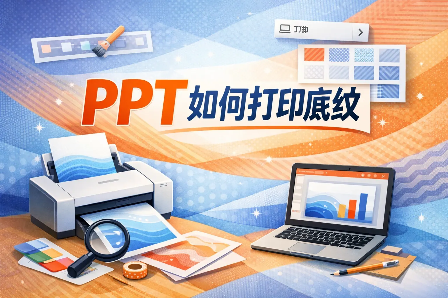 ppt如何打印底纹