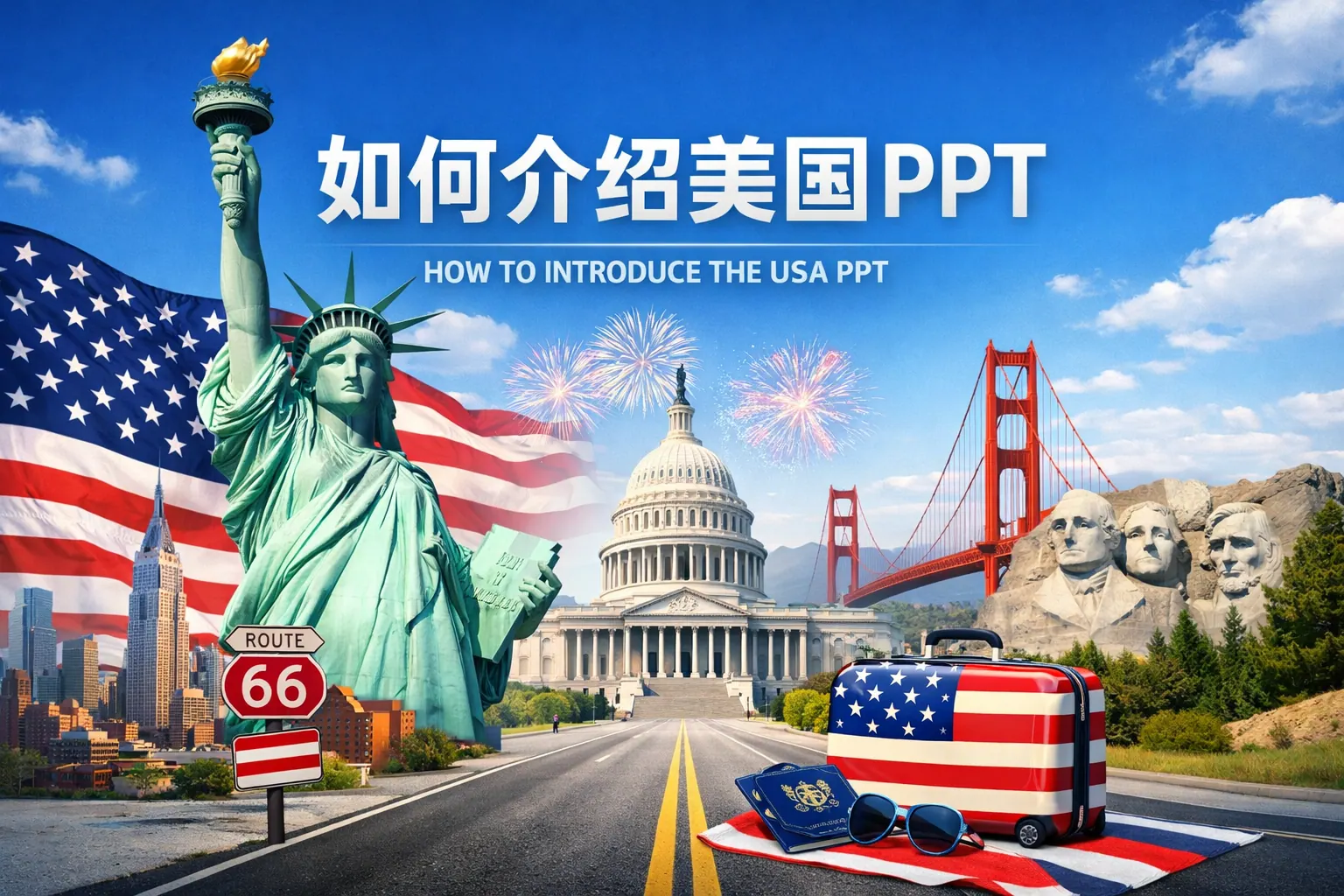 如何介绍美国ppt