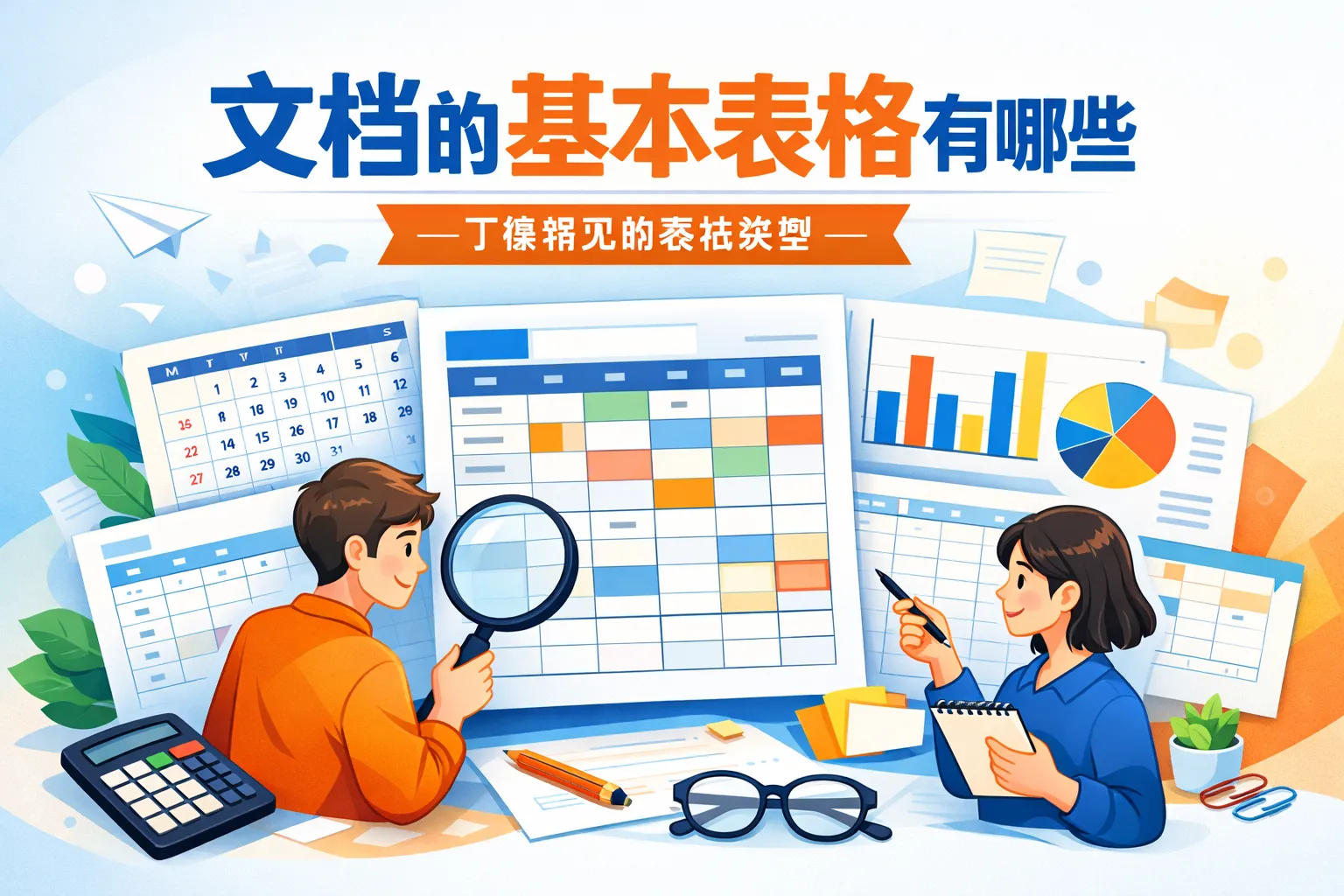 文档的基本表格有哪些