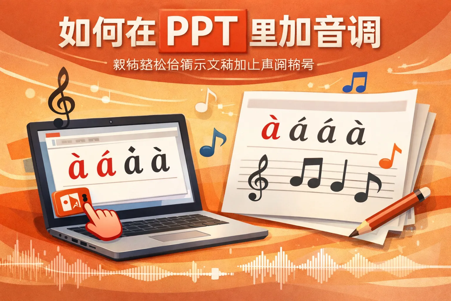 如何在ppt里加音调