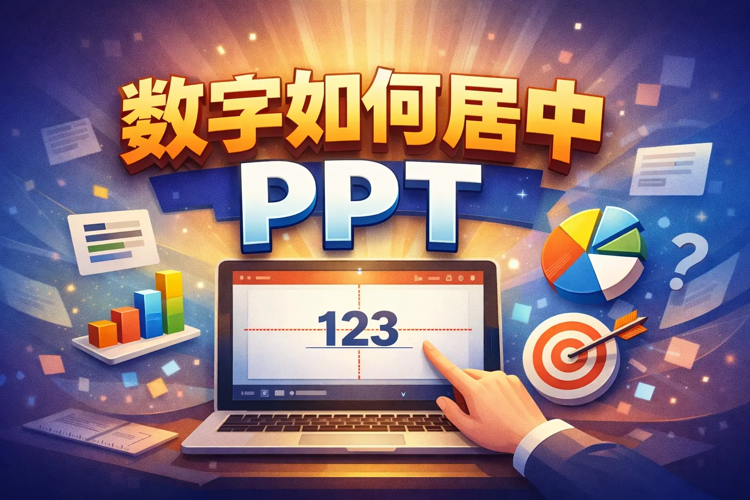 数字如何居中ppt