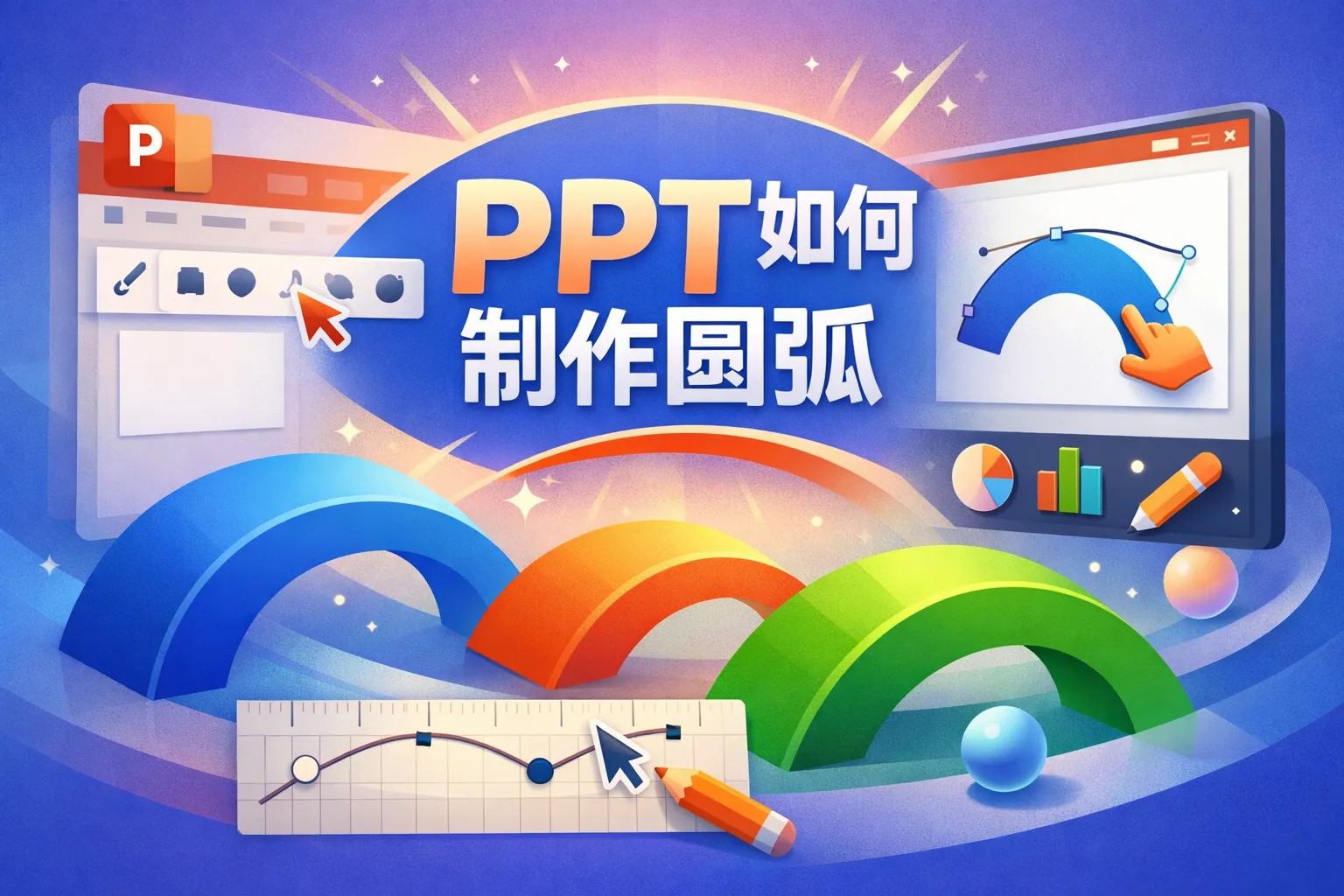 ppt如何制作圆弧
