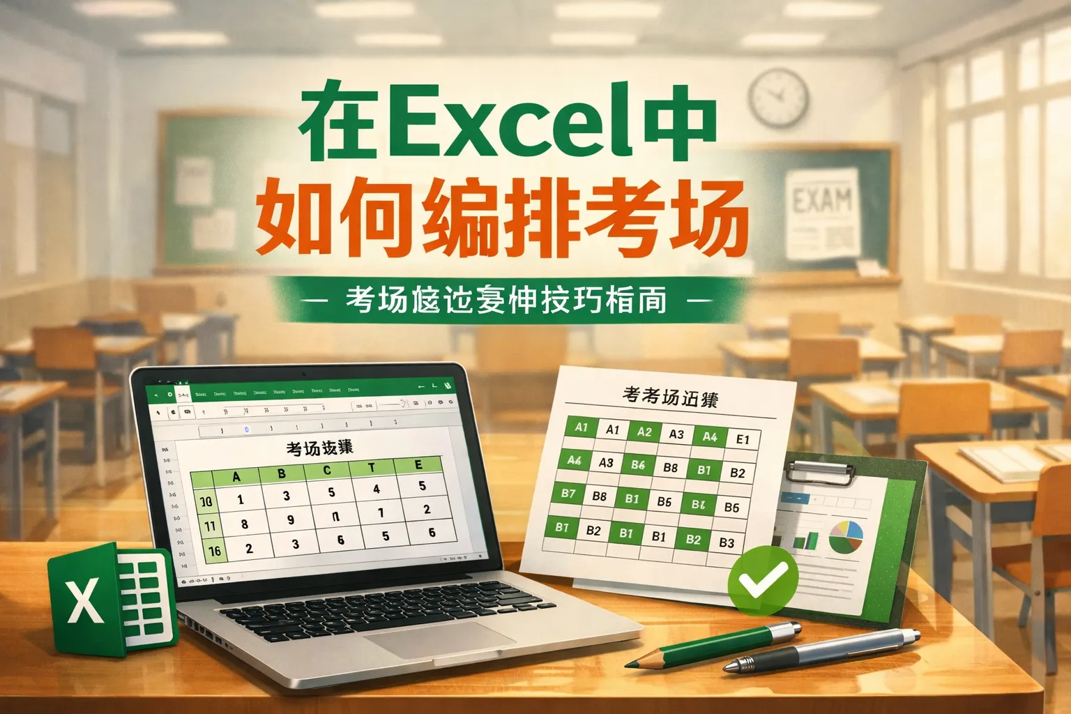 在excel中如何编排考场